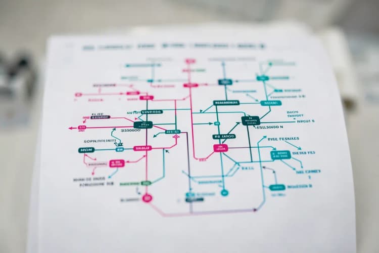 Diagrama mostrando o fluxo de dados para sinalização digital em uma loja.